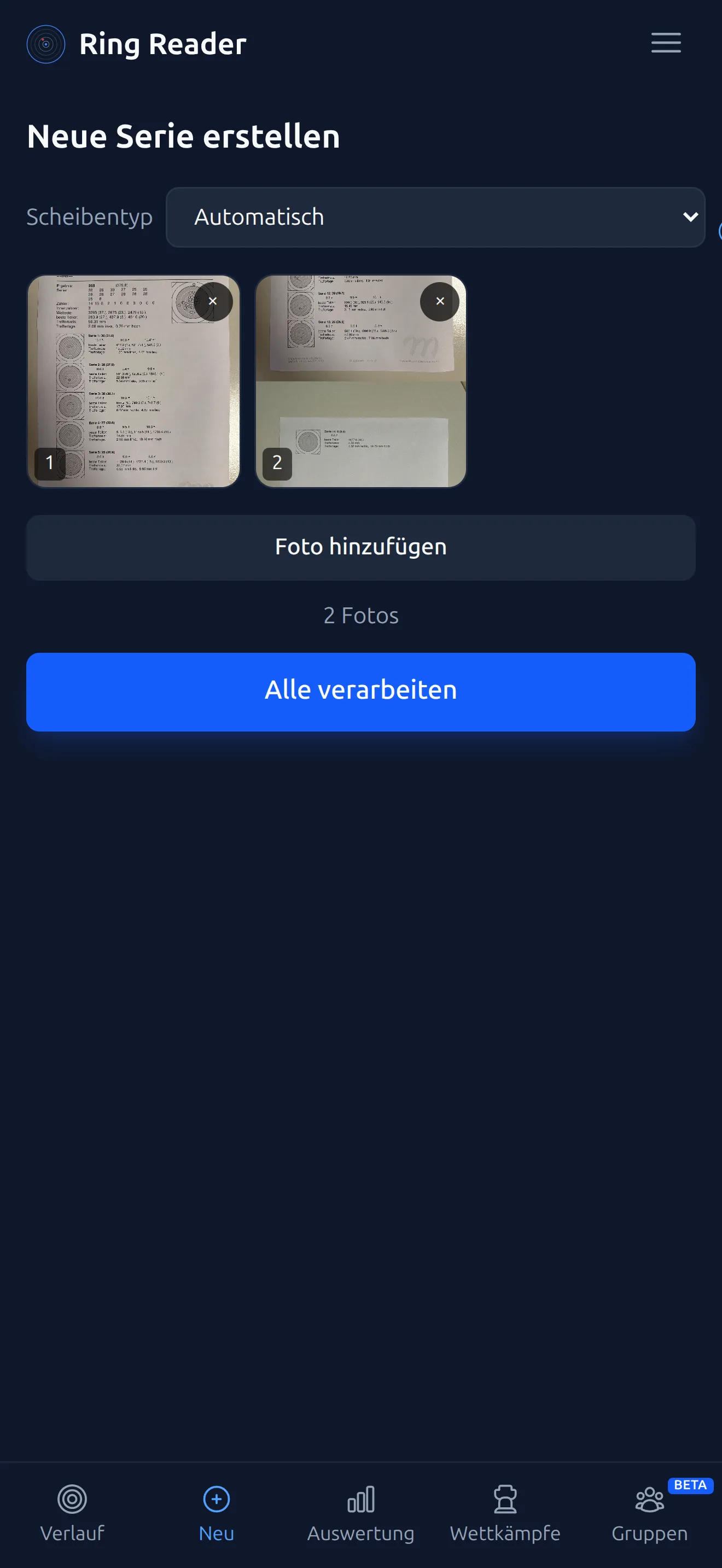 Foto-Import von Meyton Ergebnissen in Ring Reader importieren